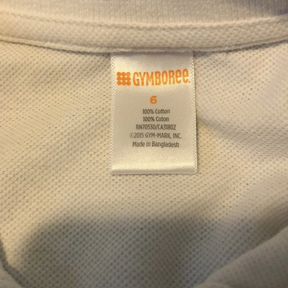 Gymboree White Short Sleeve School Uniform Collared Shirt Size 6